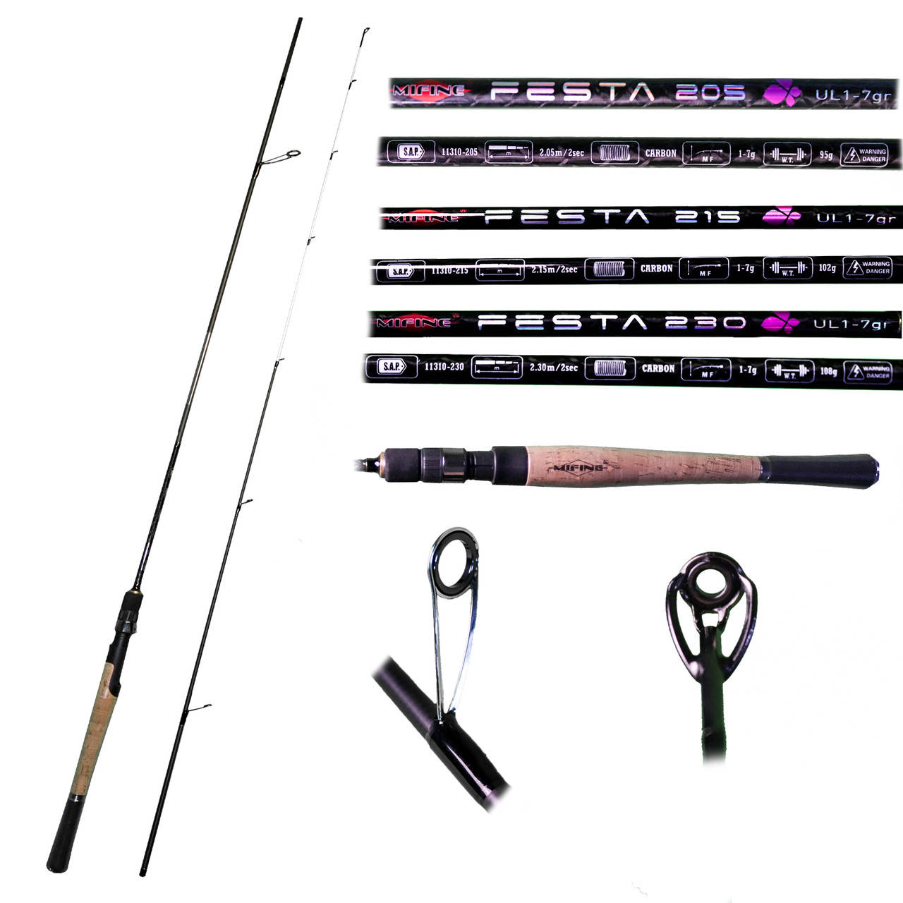 

Спінінг штекерний Mifine Festa 2.15м 1-7г. 11310