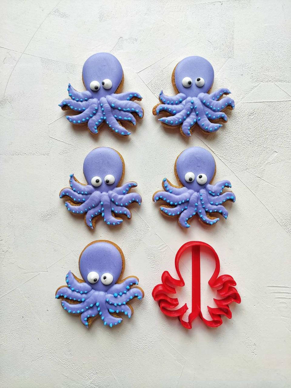 

3D формочки-вырубки для пряников "Осьминог"