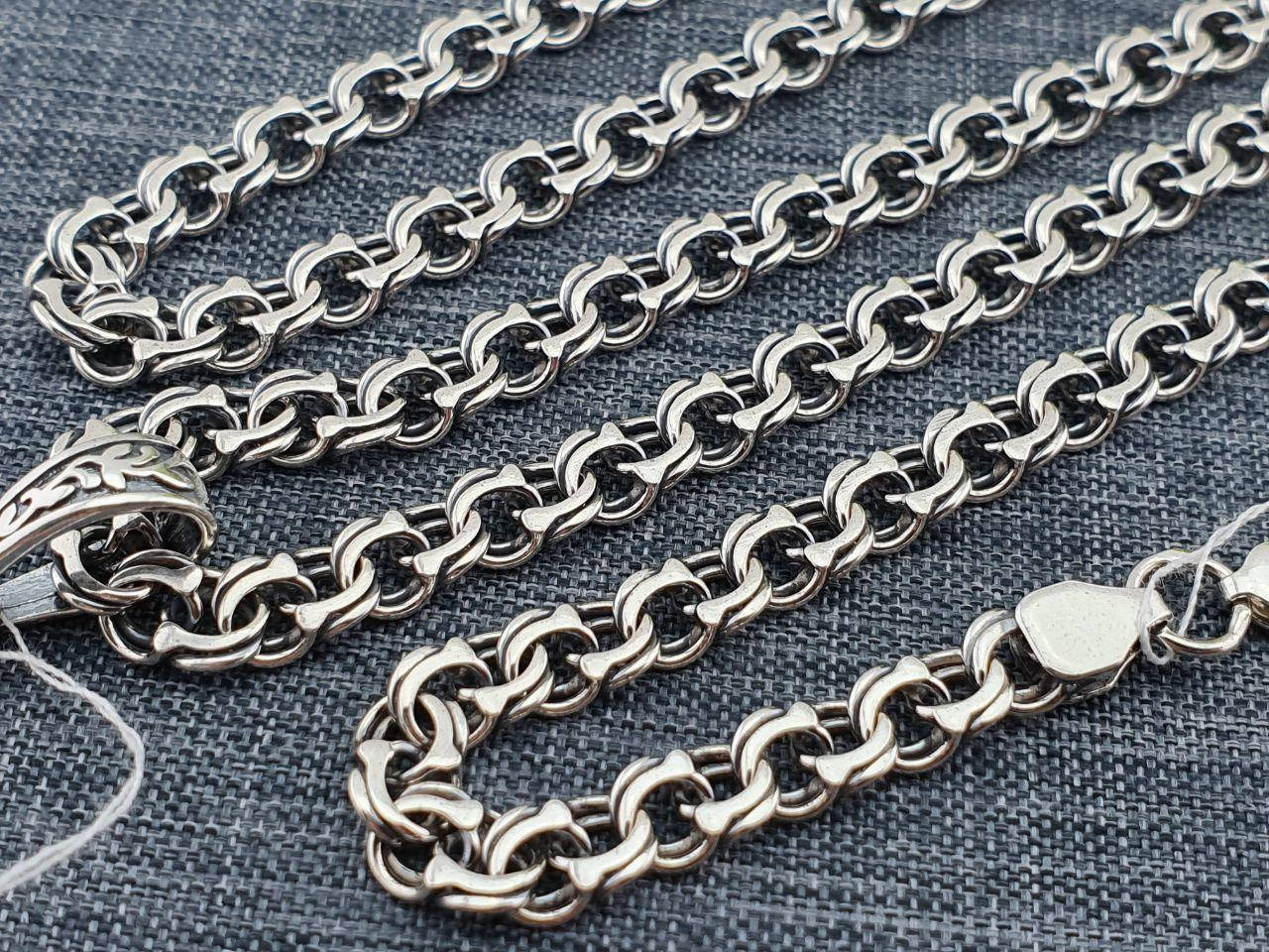 

Серебряная цепочка Бисмарк Мужская (925 проба)