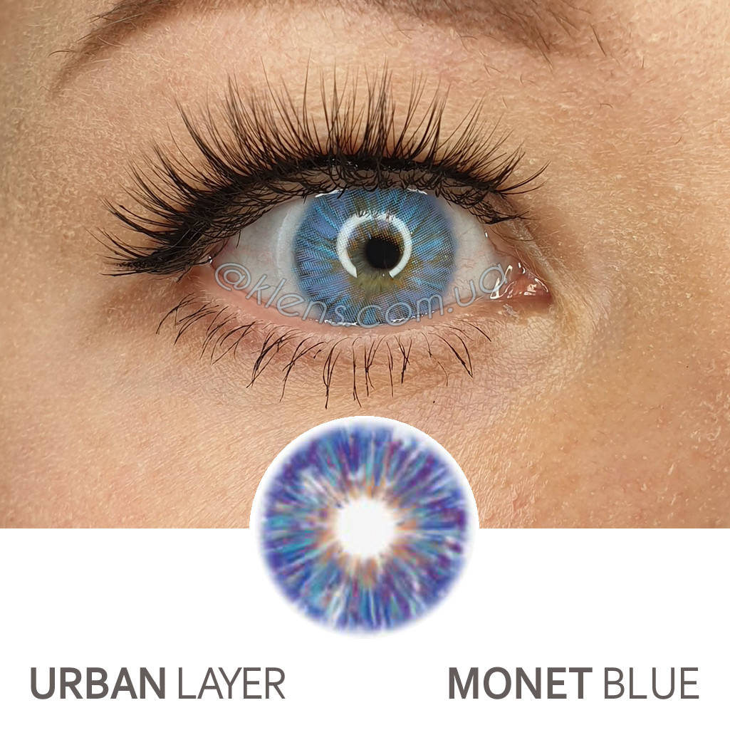 

Контактные цветные линзы Urban Layer Monet Blue