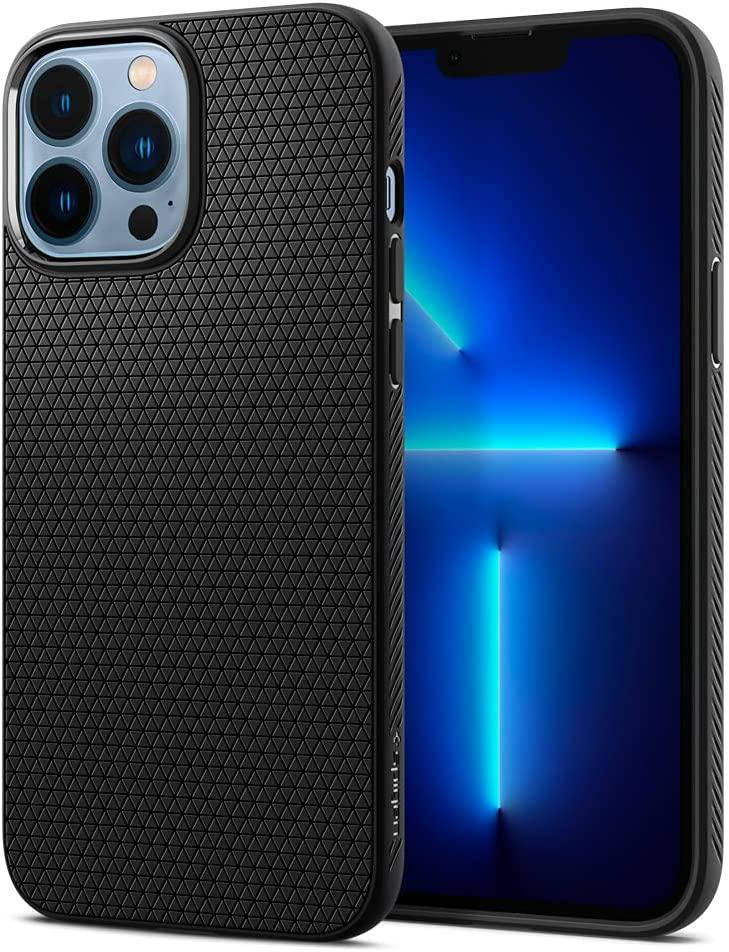 

Чехол Spigen для iPhone 13 Pro Max - Liquid Air, Matte Black (ACS03201), Черный