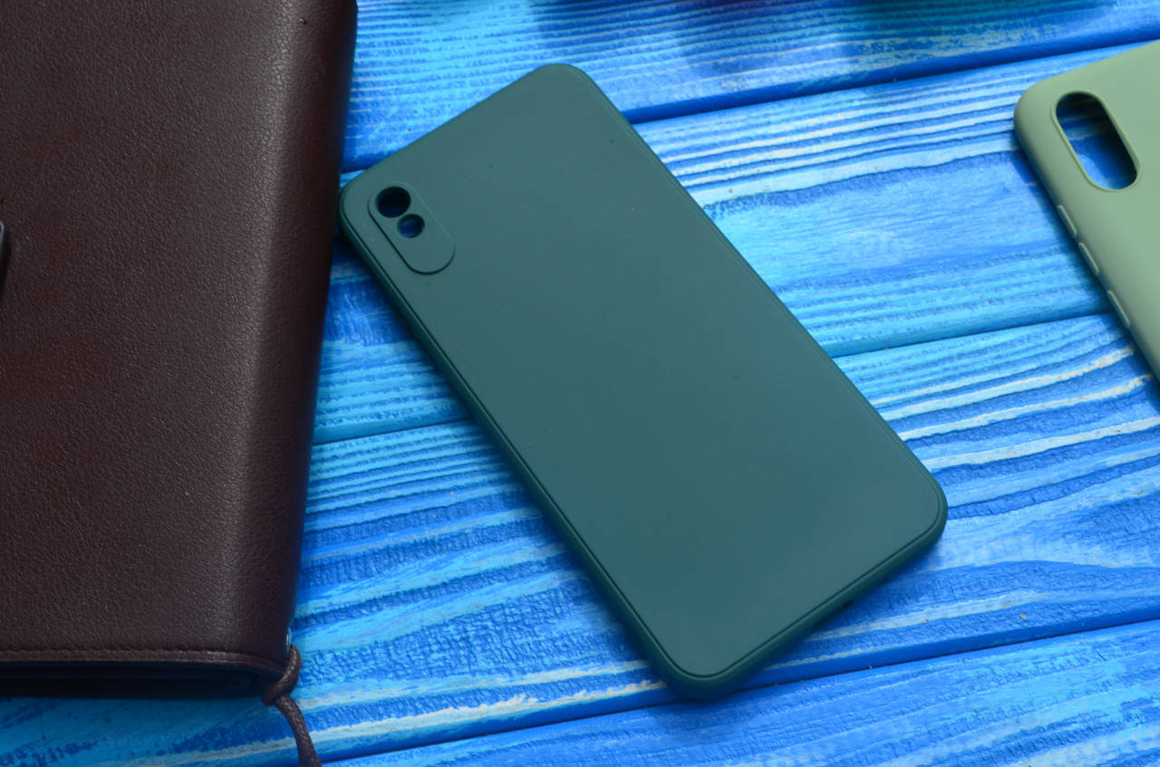 

Матовый силиконовый чехол для Xiaomi Redmi 9A, Темно-зеленый