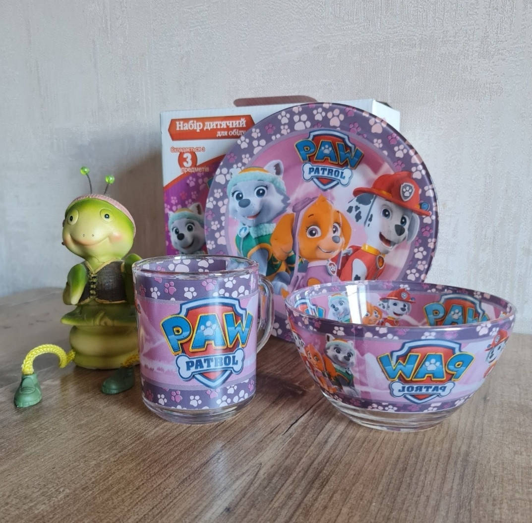 

Детский набор стеклянной посуды для кормления Щенячий патруль 5 предметов Metr+