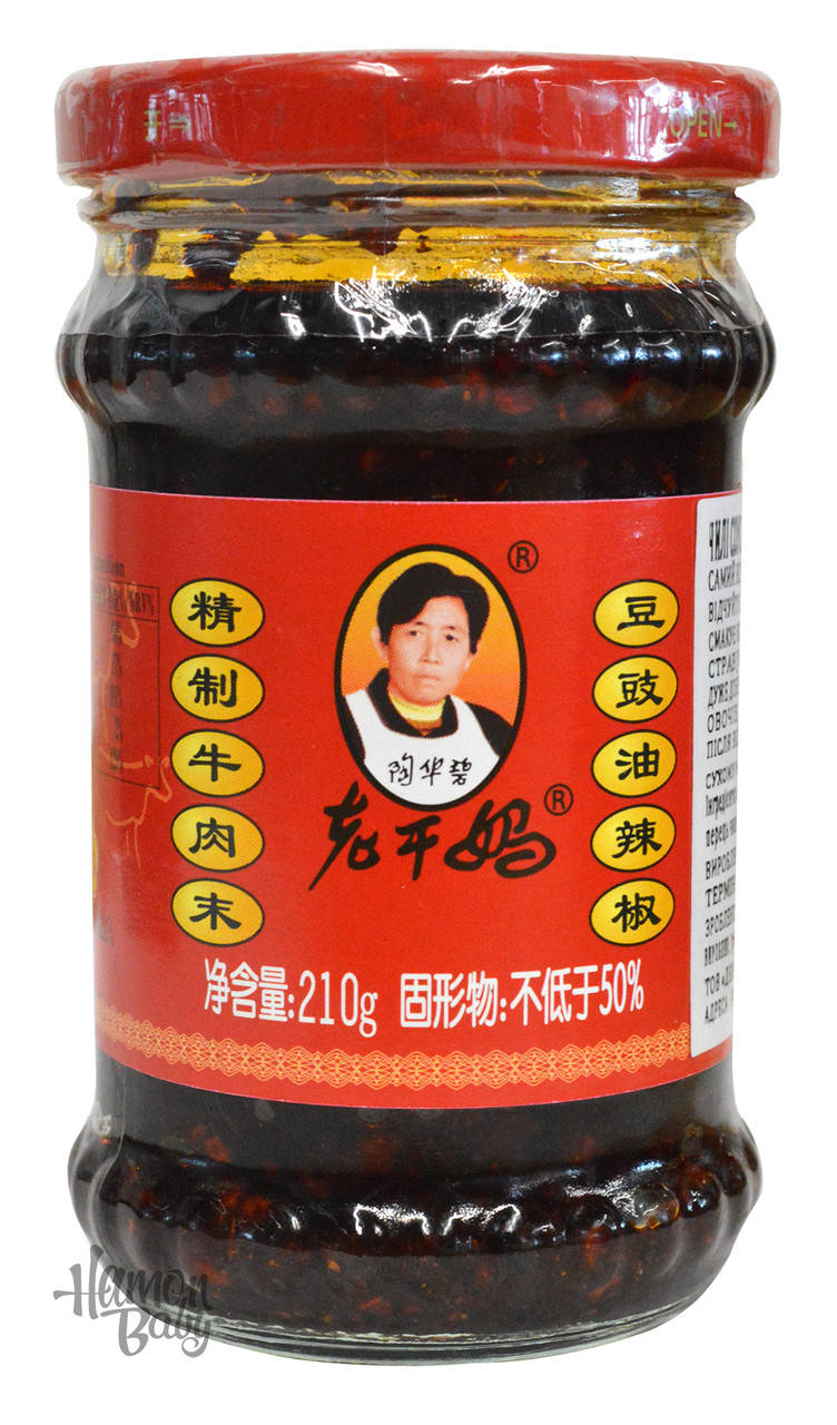 

Острый чили соус со вкусом говядины, 210 г, ТМ Lao Gan Ma, Китай