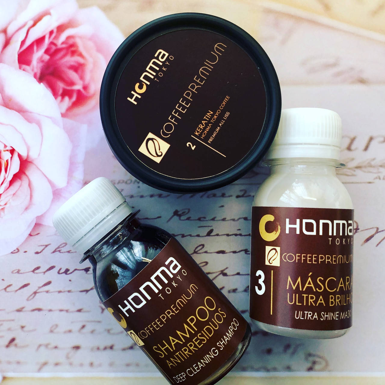 

Набор для волос кератин honma tokyo coffee premium all liss 3*50мл