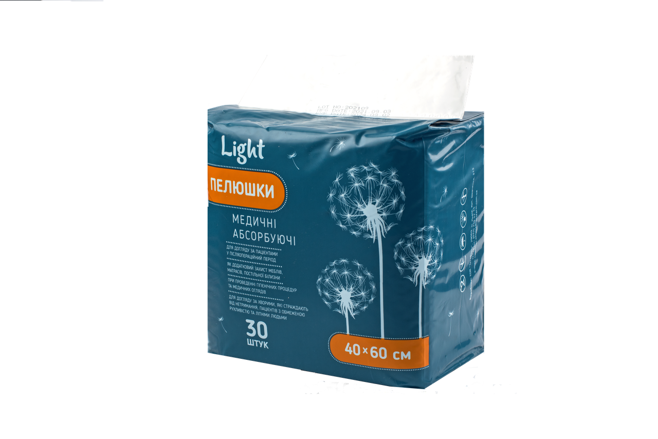 

Пеленки одноразовые 60х40 30 шт light