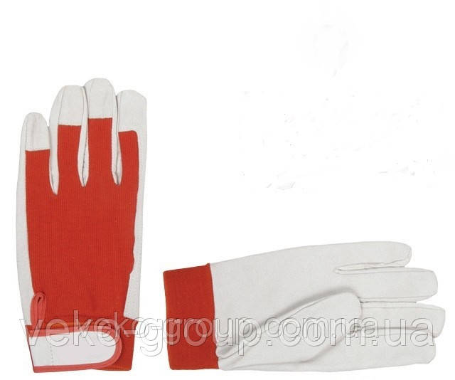 

Перчатки кожаные комбинированные