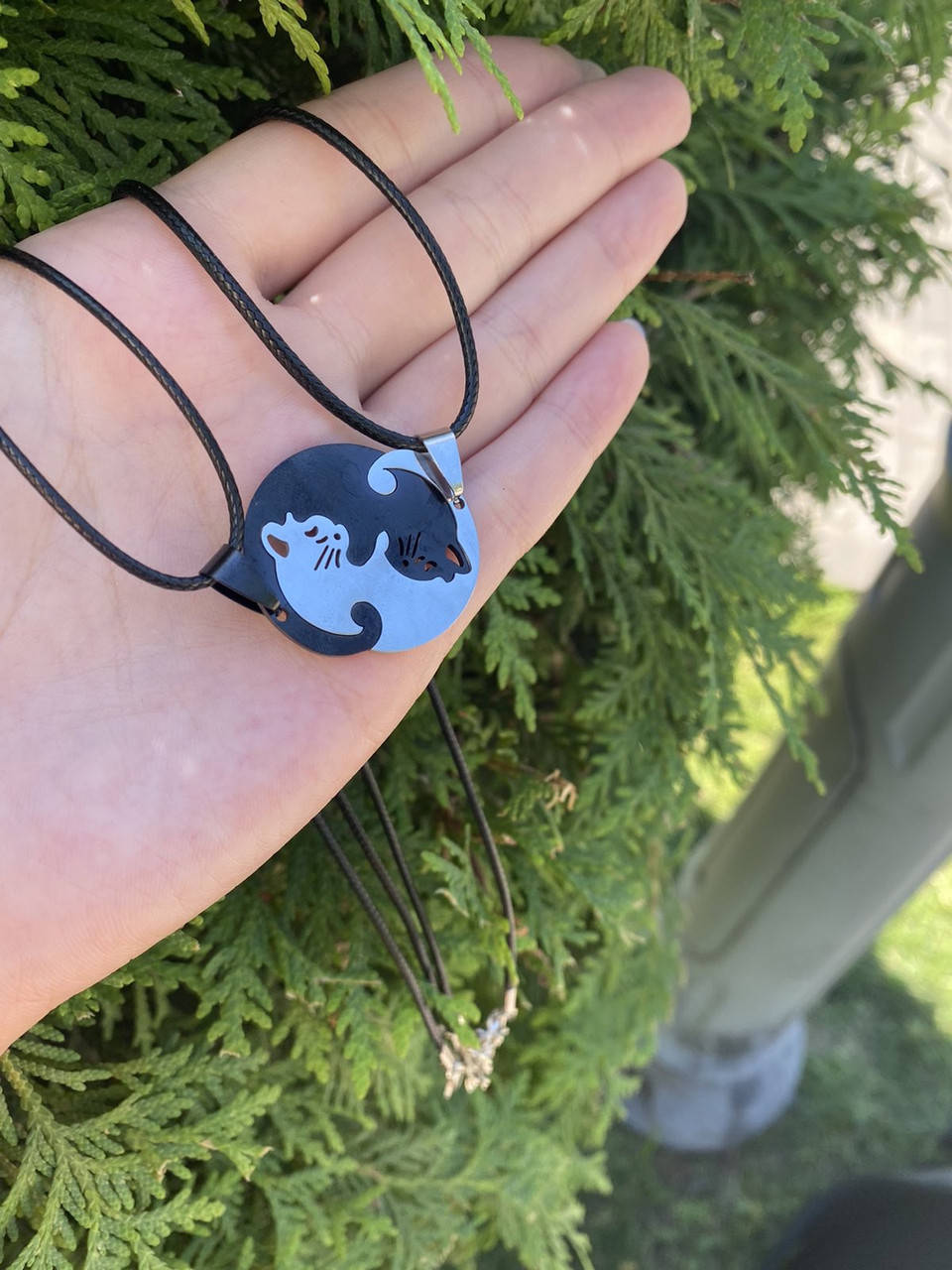 

Двойные кулоны Кошки на шнурках