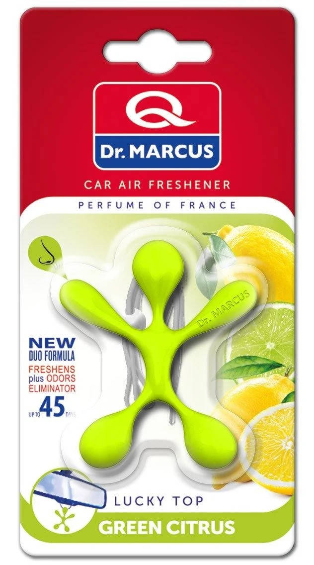 

Ароматизатор Dr.Marcus (Освежитель воздуха в машину) LUCKY TOP - на зеркало _ Green Citrus