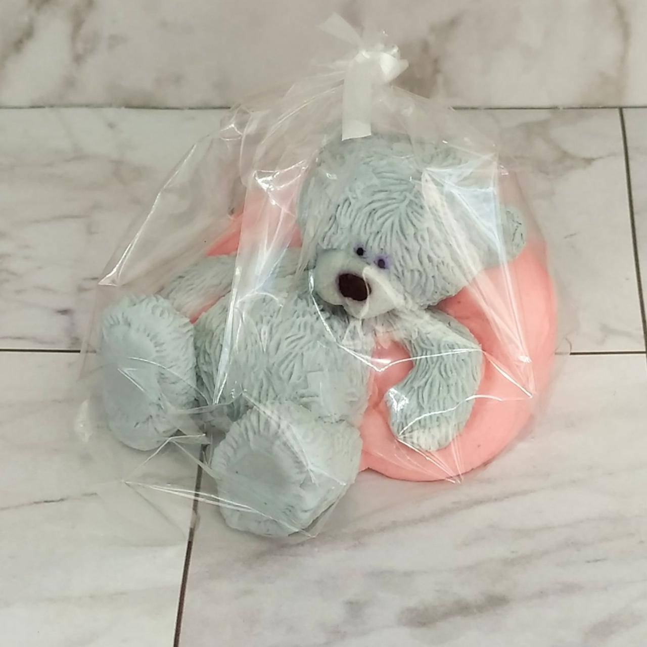 

Цукрова прикраса для торта Ведмедик Тедді на подушці Розовый