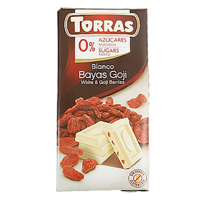 

Шоколад Торрас білий шоколад ягоди годжі Torras blanco bayas goji 75g 10шт/ящ (Код : 00-00003965)