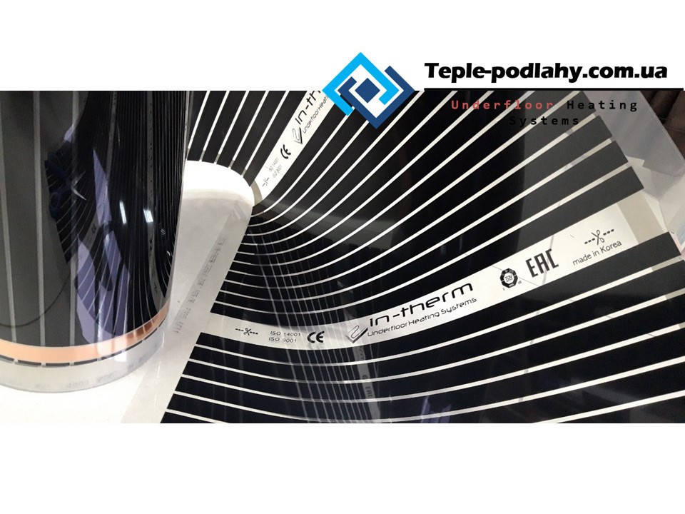 

Пленочный теплый пол In-Therm Т-305 (220W) под ламинат инфракрасная пленка, размером 0,50м х 1м