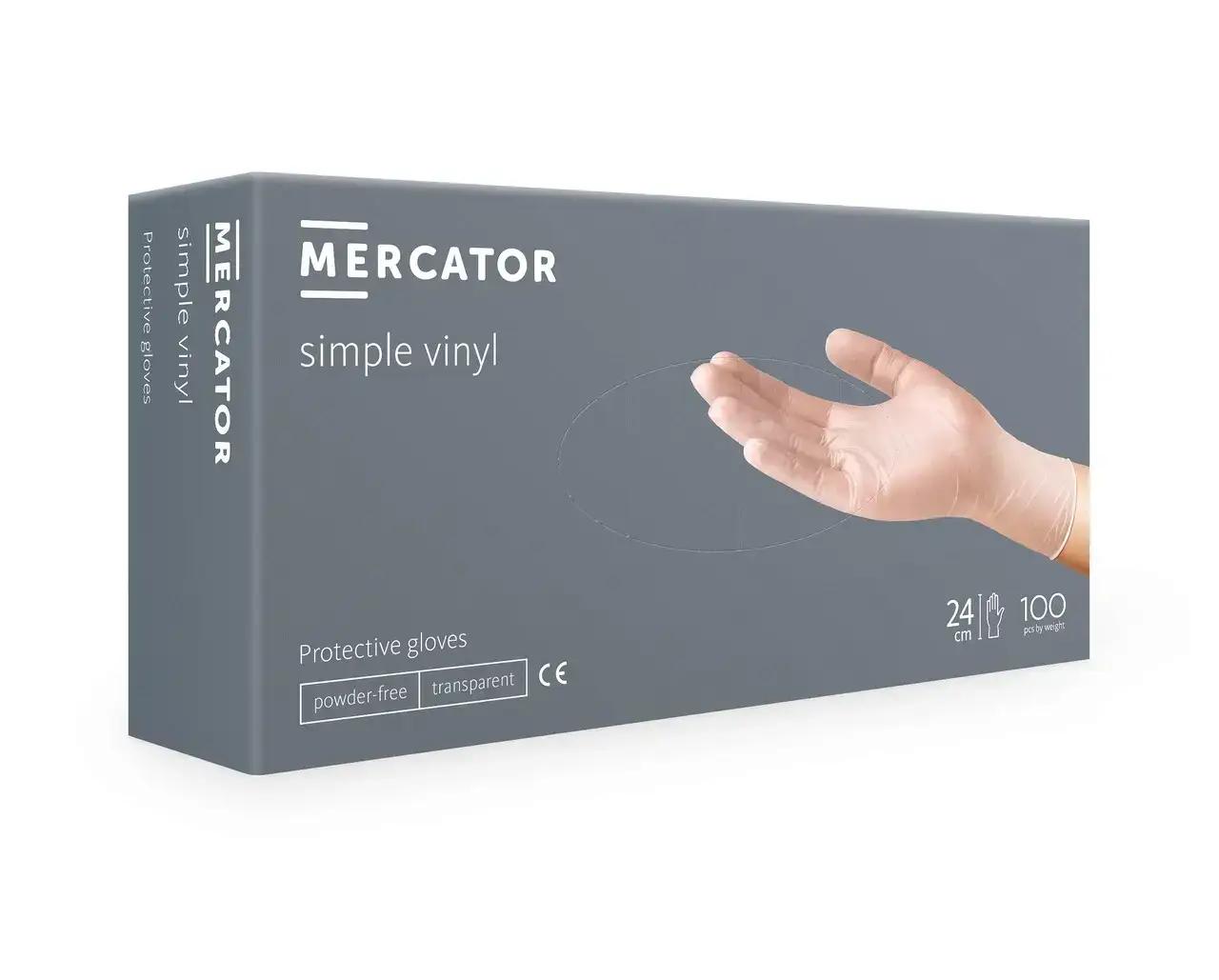 

Виниловые перчатки , ideall vinyl 100 шт, Прозрачный