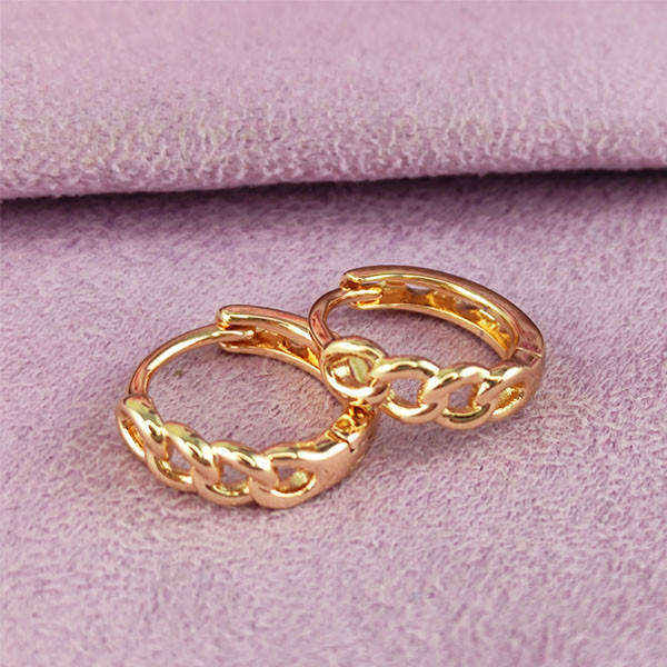 

Серьги кольца детские Xuping цепочки медицинское золото позолота 18К А/В 1-1597