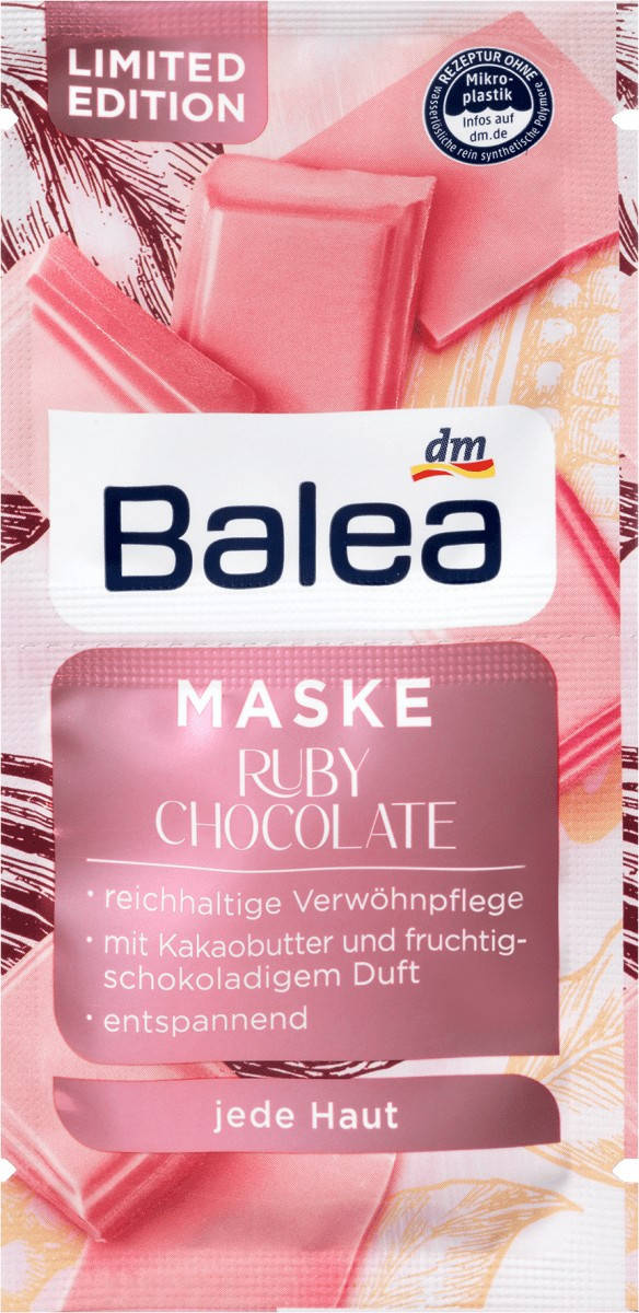 

Маска для лица Рубиновый шоколад Balea, 16 мл (Германия)