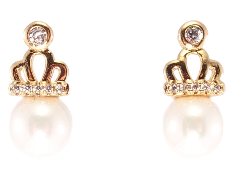 

Серьги Xuping Позолота 18K гвоздики (пусеты) "Жемчужины с короной"