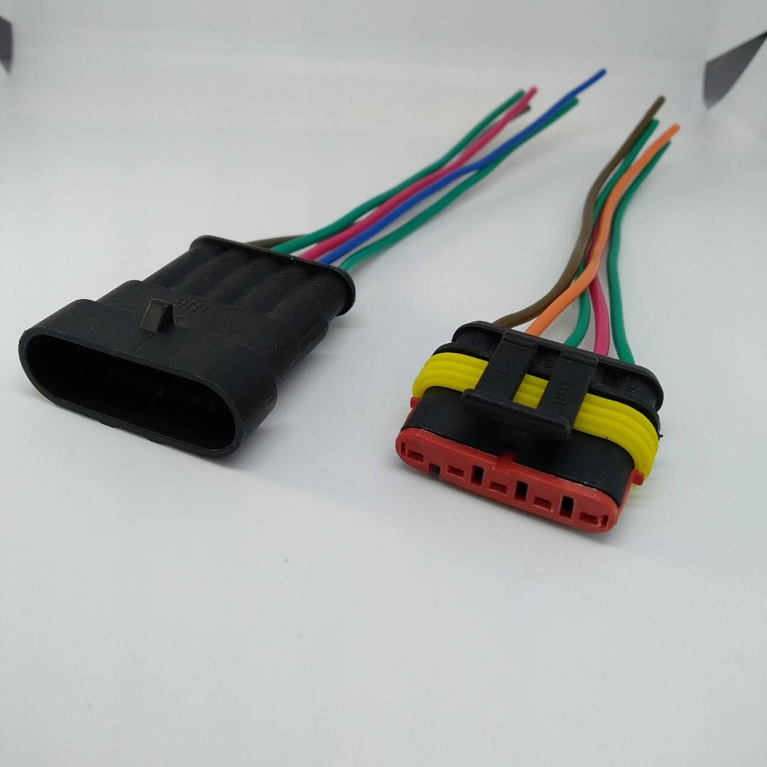 

Разъем автомобильный электрический герметичный DJ7031-1.5 комплект 5pin (з проводом)