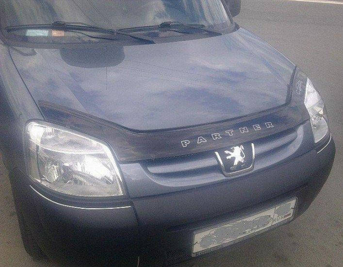 

Дефлектор на капот (мухобойки) Peugeot Partner 2002-2008