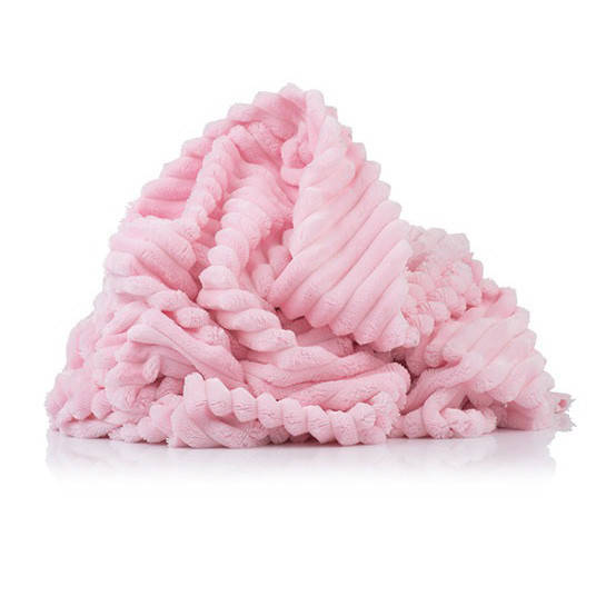 

✁ Отрез Плюш Minky stripes нежно-розовый 100х80 см