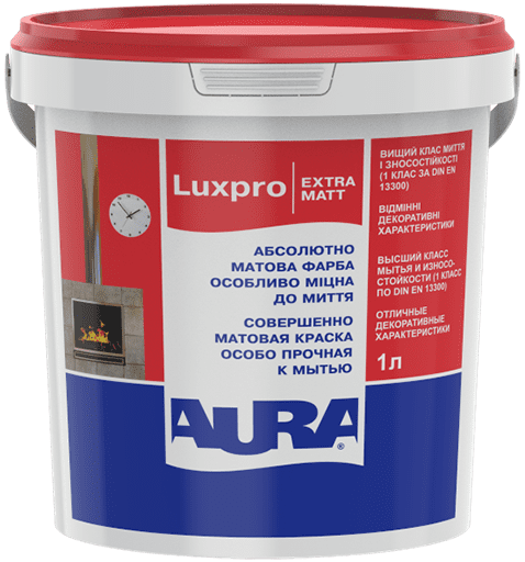 

ИНТЕРЬЕРНАЯ КРАСКА AURA LUXPRO EXTRAMATT МАТОВАЯ 1 литр, Белый