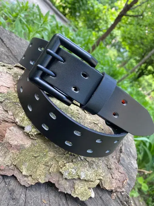 

Ремень пояс портупея тактический кожаный черный