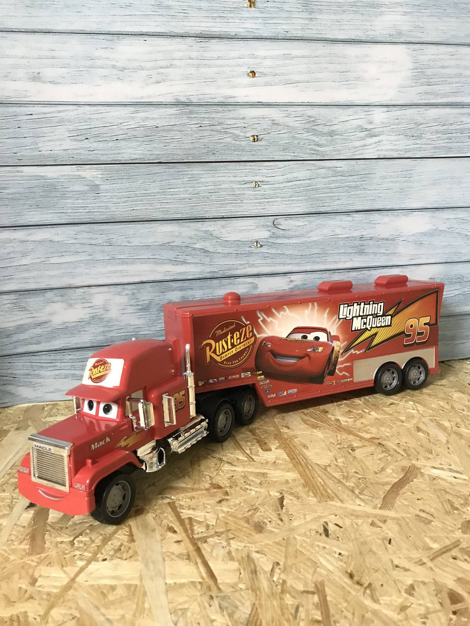 

Трейлер Мак из м/ф Тачки грузовик с прицепом, 48 см, Красный