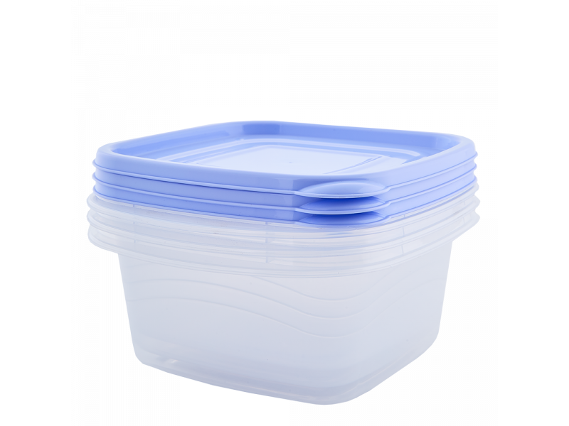 

Набор контейнеров для пищевых продуктов "Омега" квадратных 0,45л. (3 шт.) (_пр./сиреневый)