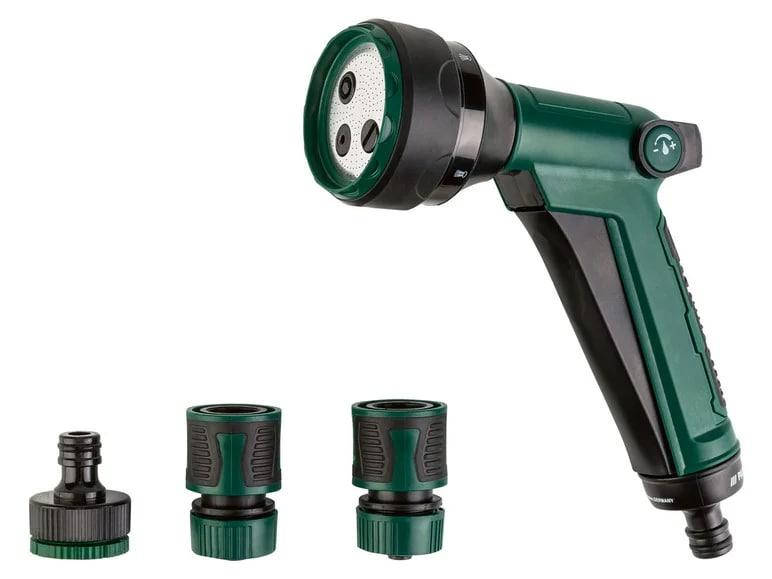 

Пистолет-распылитель с 3 разъемами PARKSIDE® Comfort, подходит для садовых шлангов диаметром 13 мм.