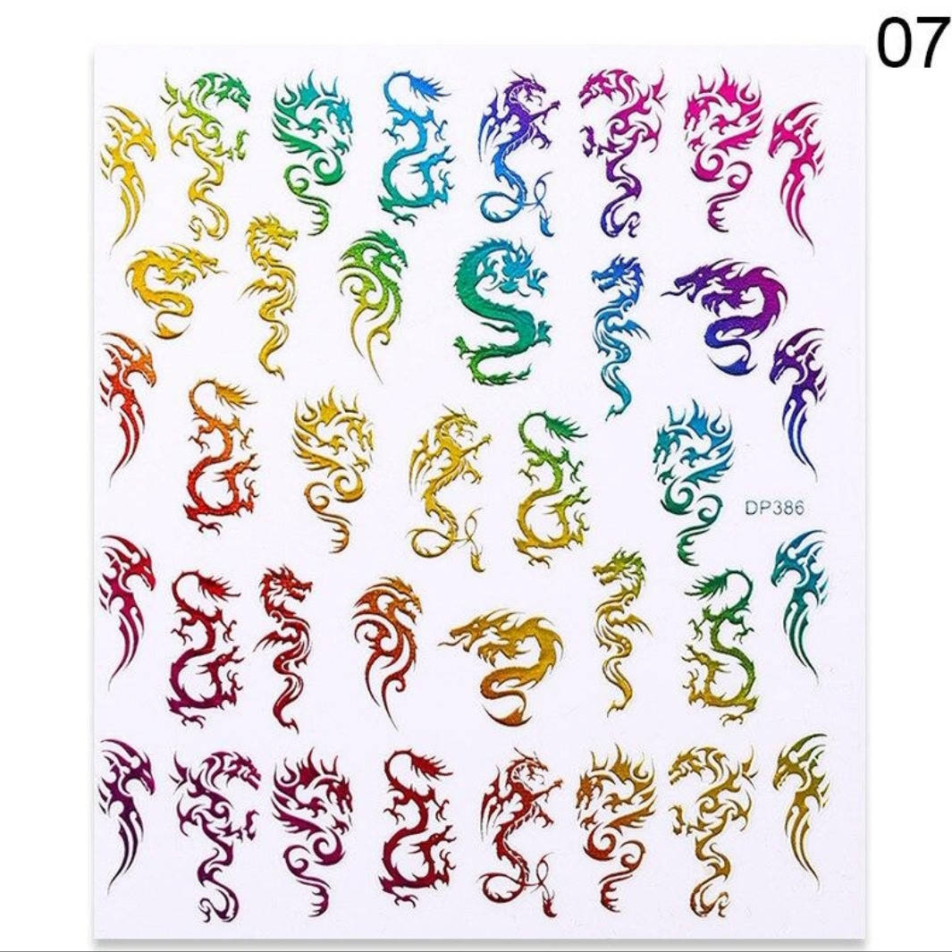 

Наклейки дракон, Белый