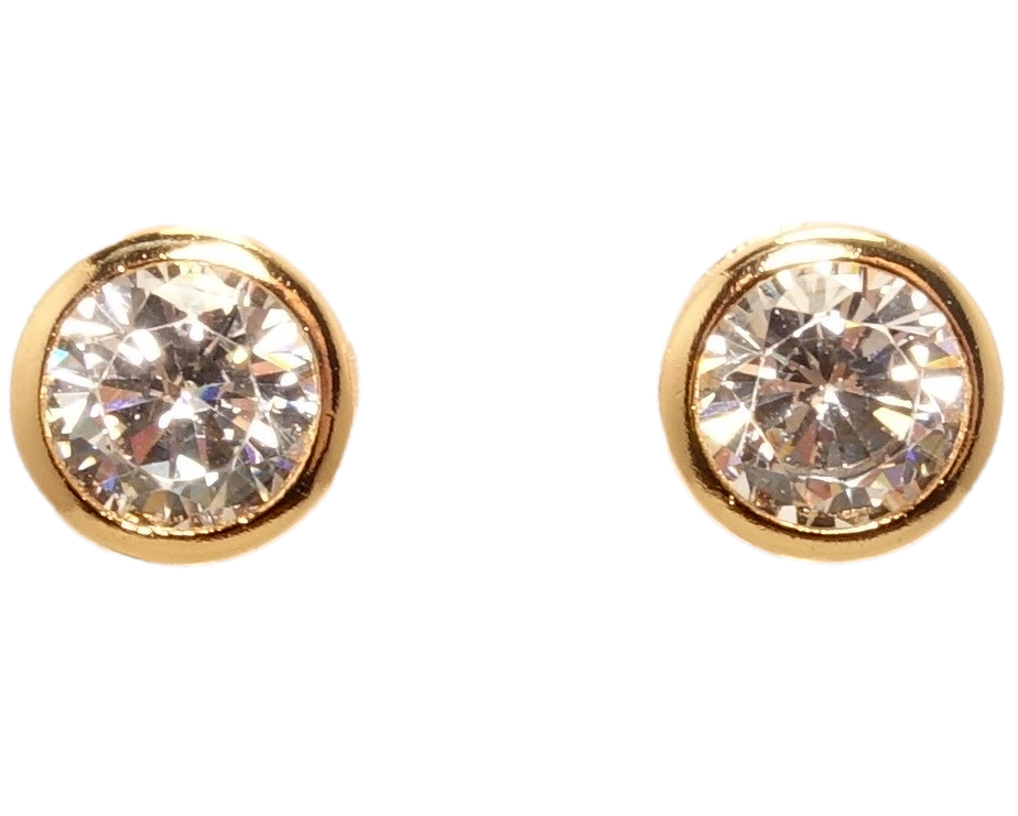 

Серьги Xuping Позолота 18K гвоздики "Кристаллы в ободковой оправе" ø 10мм