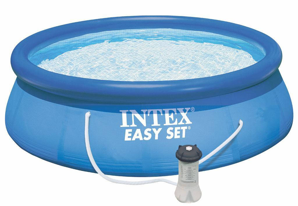 

Надувной бассейн Intex 28122 305х76 + насос, Синий