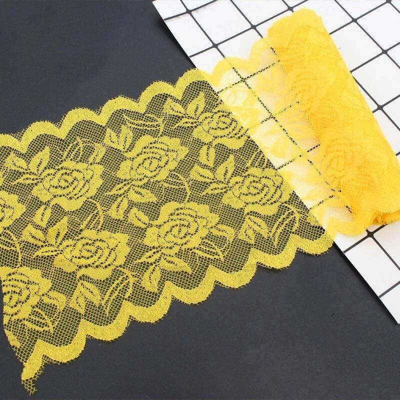 

Кружево стрейчевое "Амели" 14,5см ширина (цена за 1м) Цвет - Жёлтый (заказ - кратно метру) (сп7нг-6807), Желтый