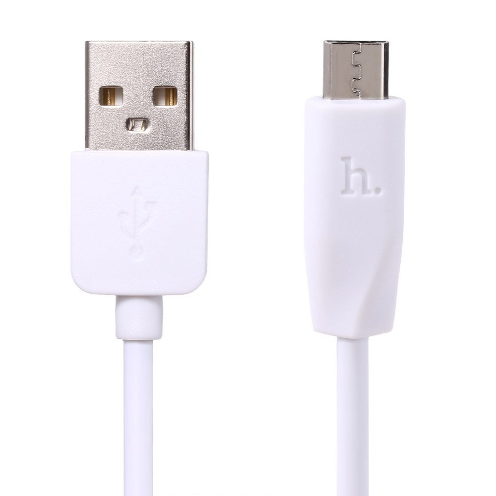 

Кабель 2м для зарядки телефона, планшета MicroUSB Android Hoco X1 |2.4A, 200см| Белый