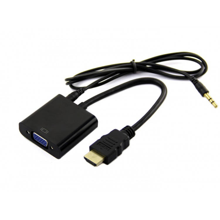 

Конвертер видео адаптер HDMI - VGA со звуком