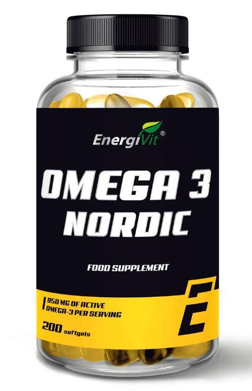 

Рыбий жир EnergiVit OMEGA 3 Nordic 200 капсул