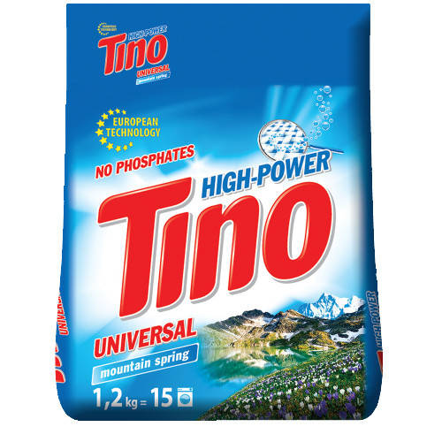 

Порошок для стирки универсальный Tino High-Pow Mountain spring 1,2кг TNL05596