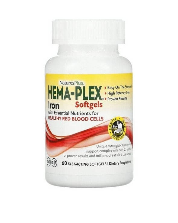 

Hema-Plex, Nature's Plus 60 капсул быстрого действия
