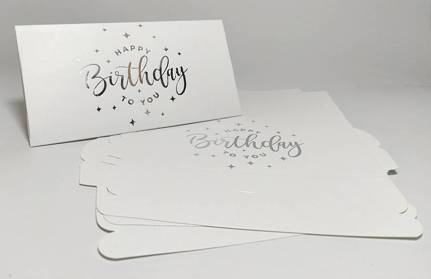 

Конверт для денег "HappyBirthday" (серебряное тиснение)