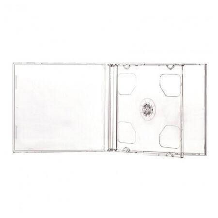

Коробка Бокс для 2-CD диска Jewel Сlear case, прозрачный трей