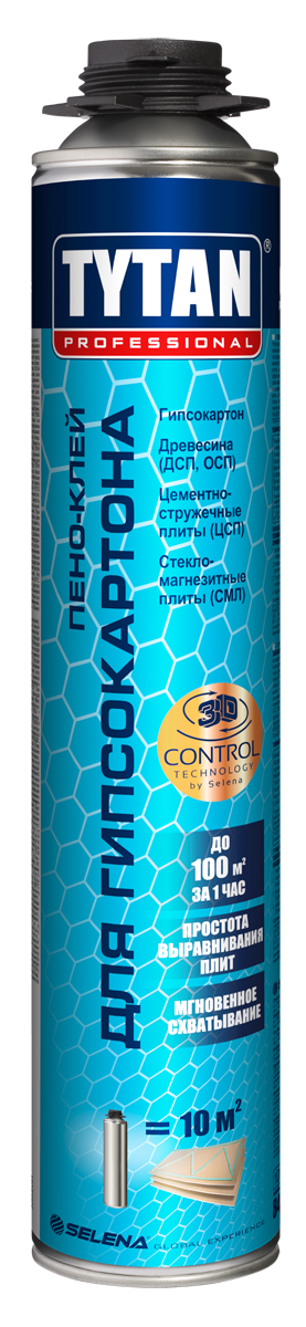

Клей-пена для гипсокартона Tytan Professional 840ml GUN