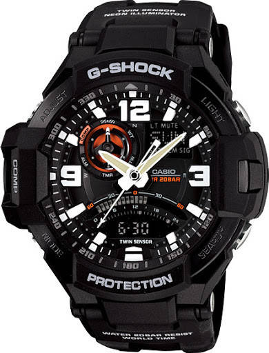 

Японские часы Casio G-SHOCK GA-1000-1A с компасом и датчиком температуры черные