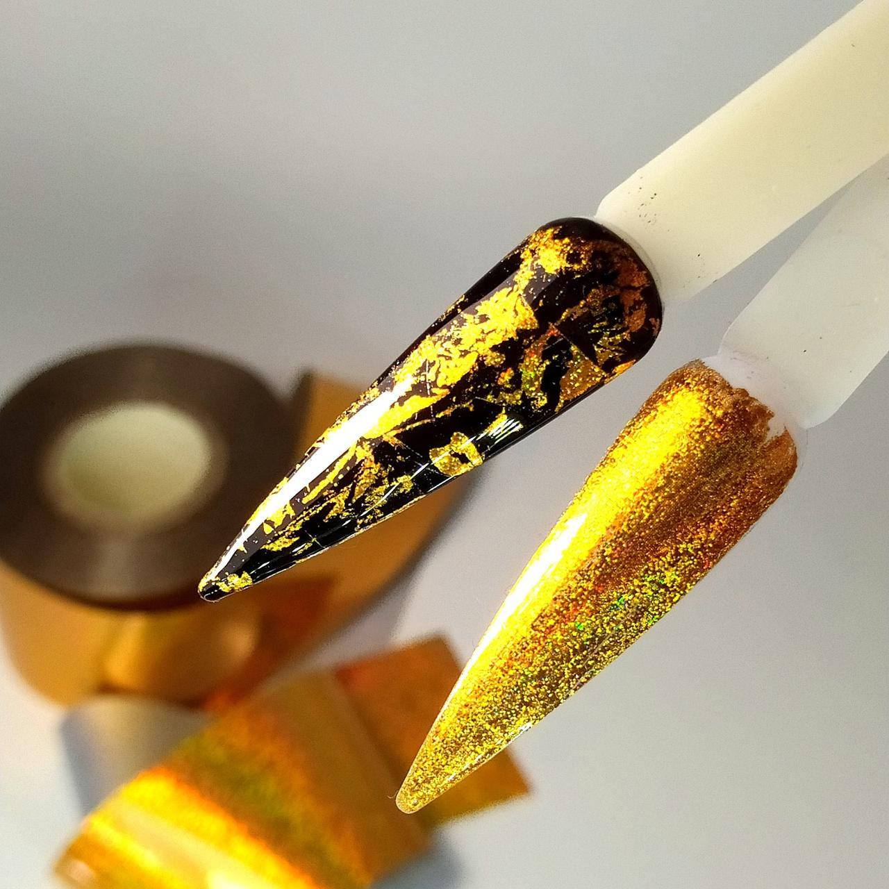 

Фольга переводная голографическая Золото 1м