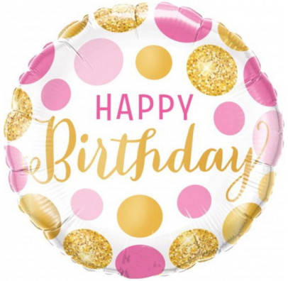 

Воздушный шарик фольгированный Happy Birthday 215112