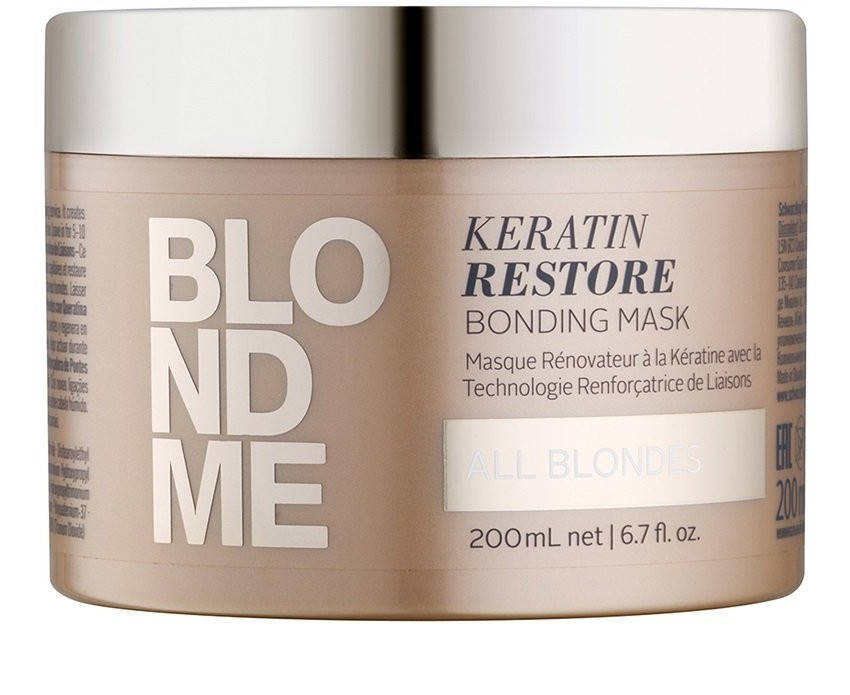

Schwarzkopf Blondme Keratin Restore Bonding Mask маска кератиновое восстановление для всех оттенков блонд