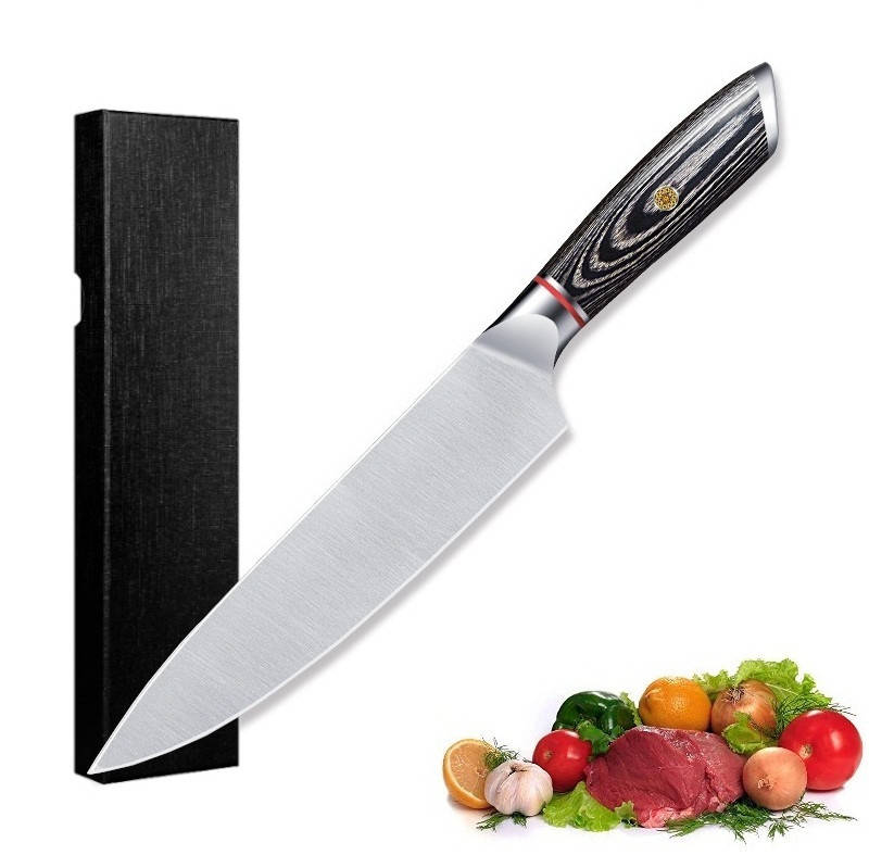 

Нож шеф-повара 19.7 см из нержавеющей стали с рукояткой Pakkawood (CKSSPH-01)