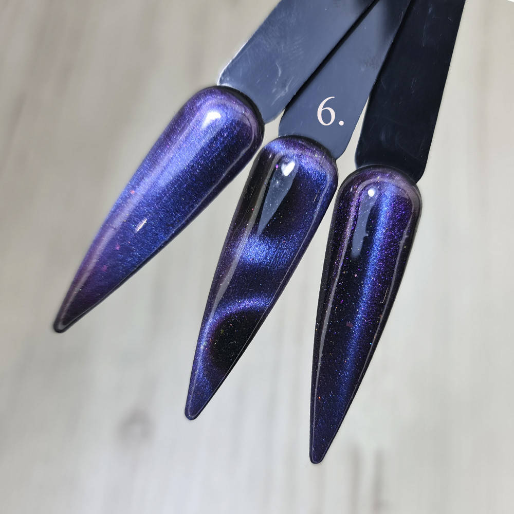 

Гель лак для ногтей кошачий глаз 12д Sweet Nails фиолетово синий №6 8 мл
