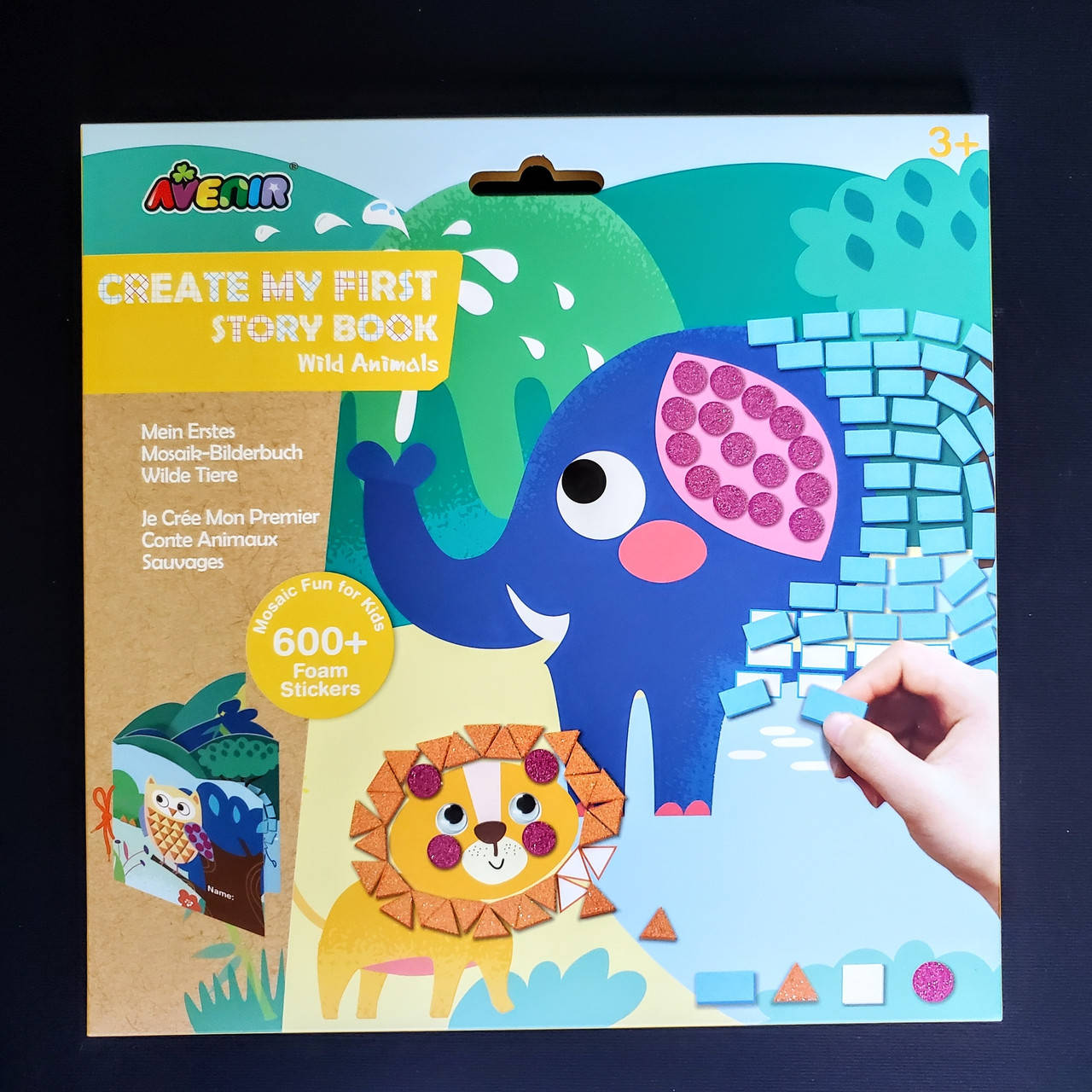 

Набор для творчества, аппликация-мозаика "Дикие животные", 600 элементов AVENIR