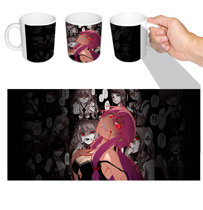 

Чашка белая аниме Юно Гасай Дневник будущего (z0520), Белый