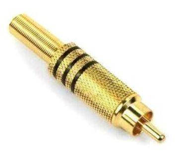 

Роз'єм RCA тато під пайку чорне маркування