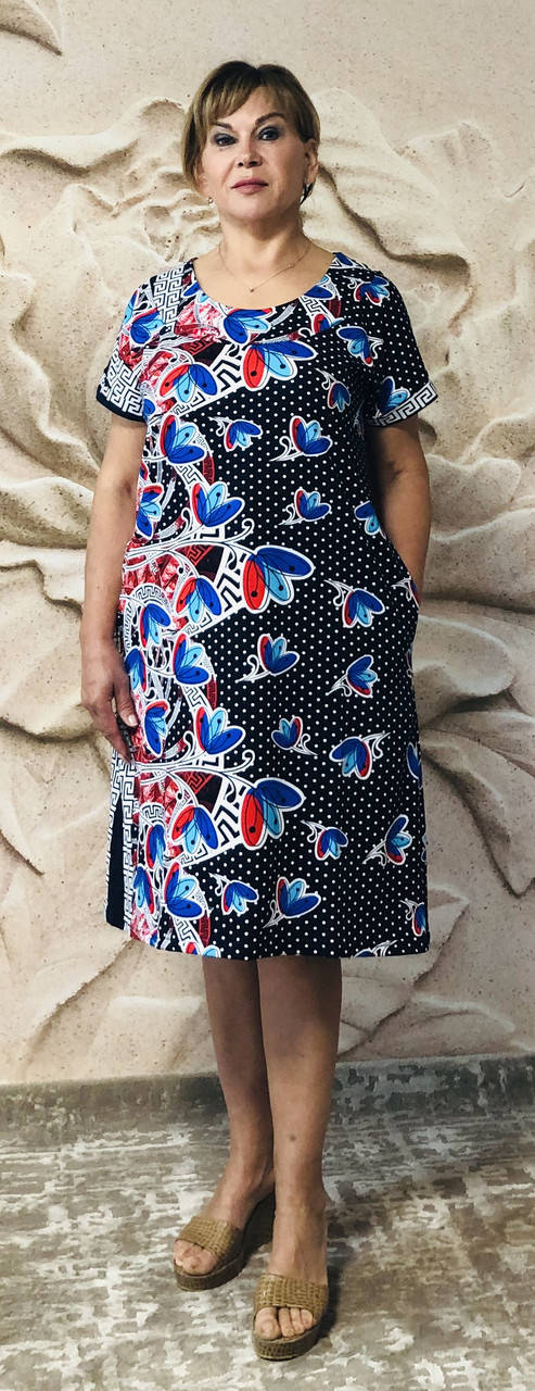 

Трикотажное платье летние женское 56